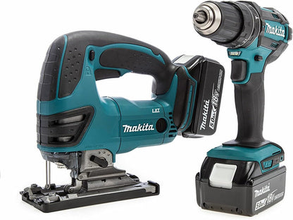 Makita DLX2134TJ 18V Li-ion LXT Combo Kit DHP482Z DJV180Z 2 x 5.0 Ah Batteries