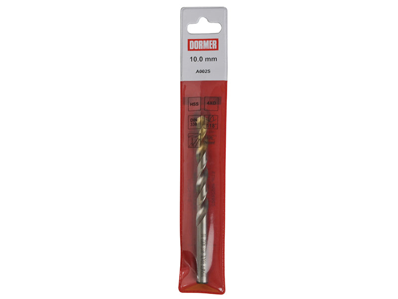 Dormer A002S8.0 A002 HSS-TiN Coated Jobber Drill 8.00mm OL:117mm WL:75mm