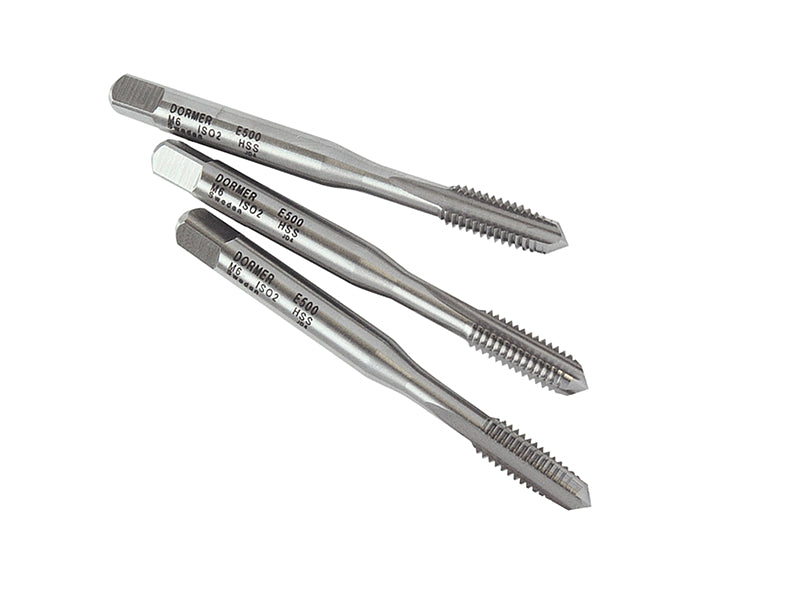 Dormer E500M3NO8 E500 HSS Coarse Tap Straight Flute 3mm Set of Three