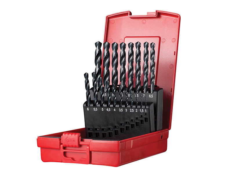 Dormer A190201 A190 No.201 Metric HSS Drill Set of 19 1.0-10.0 x 0.5mm