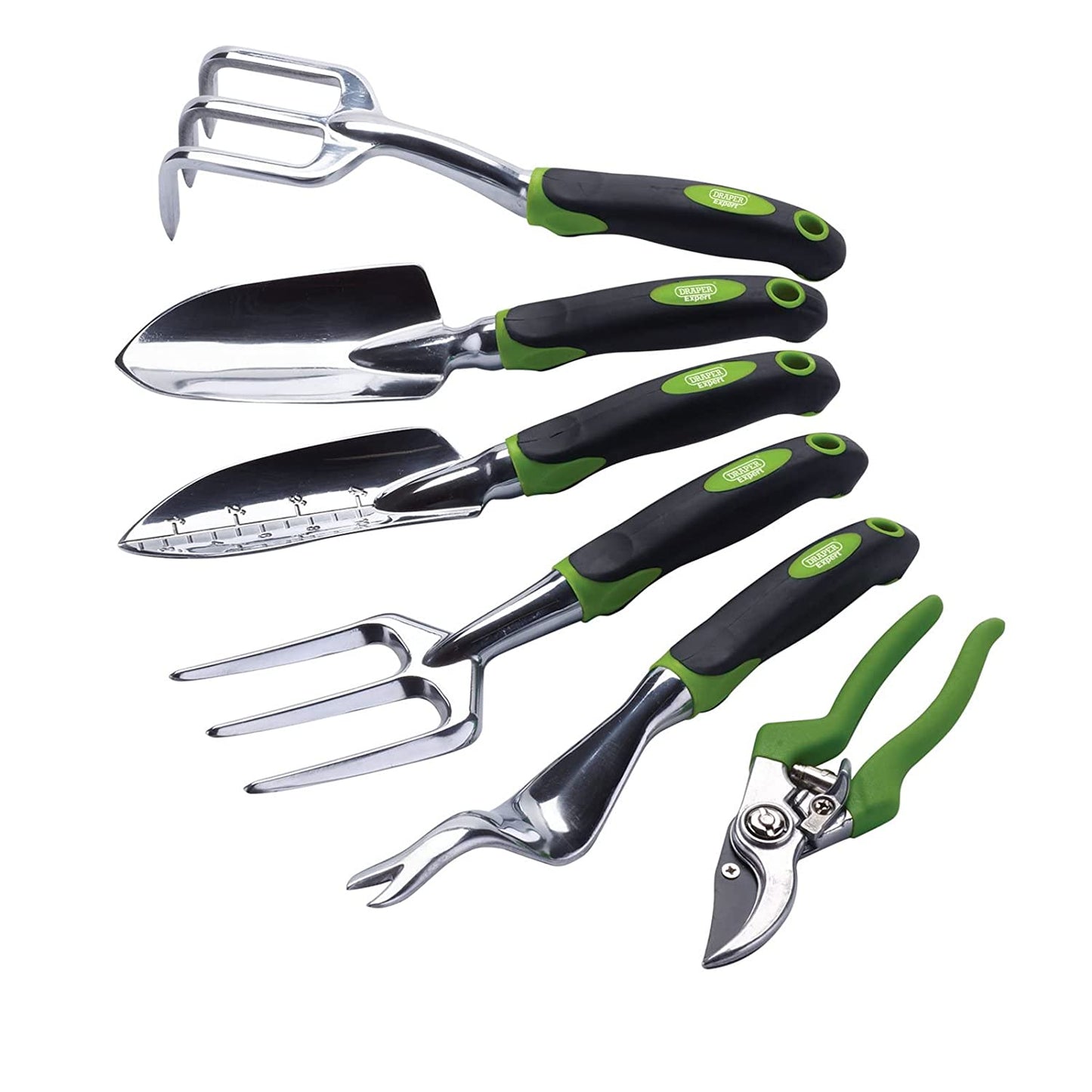 DRAPER 08996 - Garden Tool Set (6 Pc) Trowel Fork Secateurs Weeder Cultivator