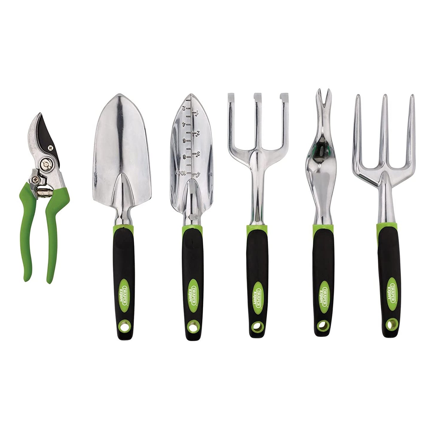 DRAPER 08996 - Garden Tool Set (6 Pc) Trowel Fork Secateurs Weeder Cultivator