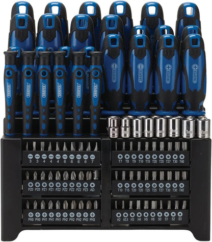 Draper 28001 Screwdriver and Bit Set, Blue (103 Piece)