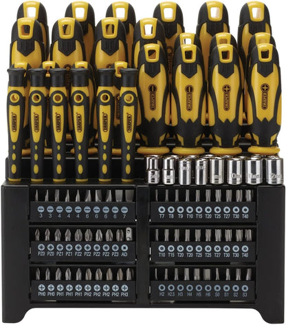 Draper 28001 Screwdriver and Bit Set, Yellow (103 Piece)