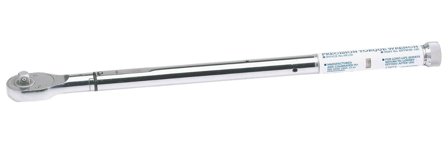 Draper EXPERT RATCHET TORQUE WRENCH 58139 58139 Precision Torque Wrench, 1/2" Sq. Dr., 50 - 180Nm