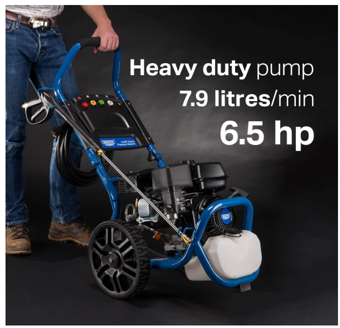 Draper 6.5HP PETROL PRESSURE WASHER 83818 83818 Petrol Pressure Washer, 6.5HP
