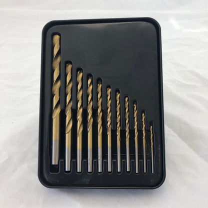 10 Piece Masonry Twist Drill Bit Set Metal Titanium Coated Hole Drilling