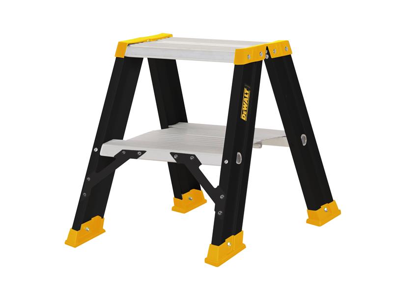 DEWALTLadders DXLD122E Professional Double Stepladder, 0.50m 2 Rungs