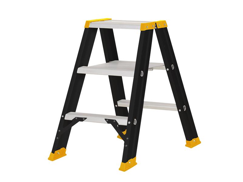 DEWALTLadders DXLD123E Professional Double Stepladder, 0.75m 3 Rungs