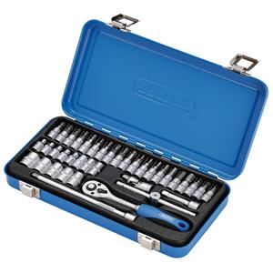 Draper DRAPER 1/4 SOCKET SET 38PC 16366 16366 Metric Socket Set in Metal Case, 1/4 Sq. Dr. (38 Piece)