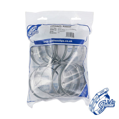 TIMCO Jubilee Clip Mild Steel 70-90mm Pack 10