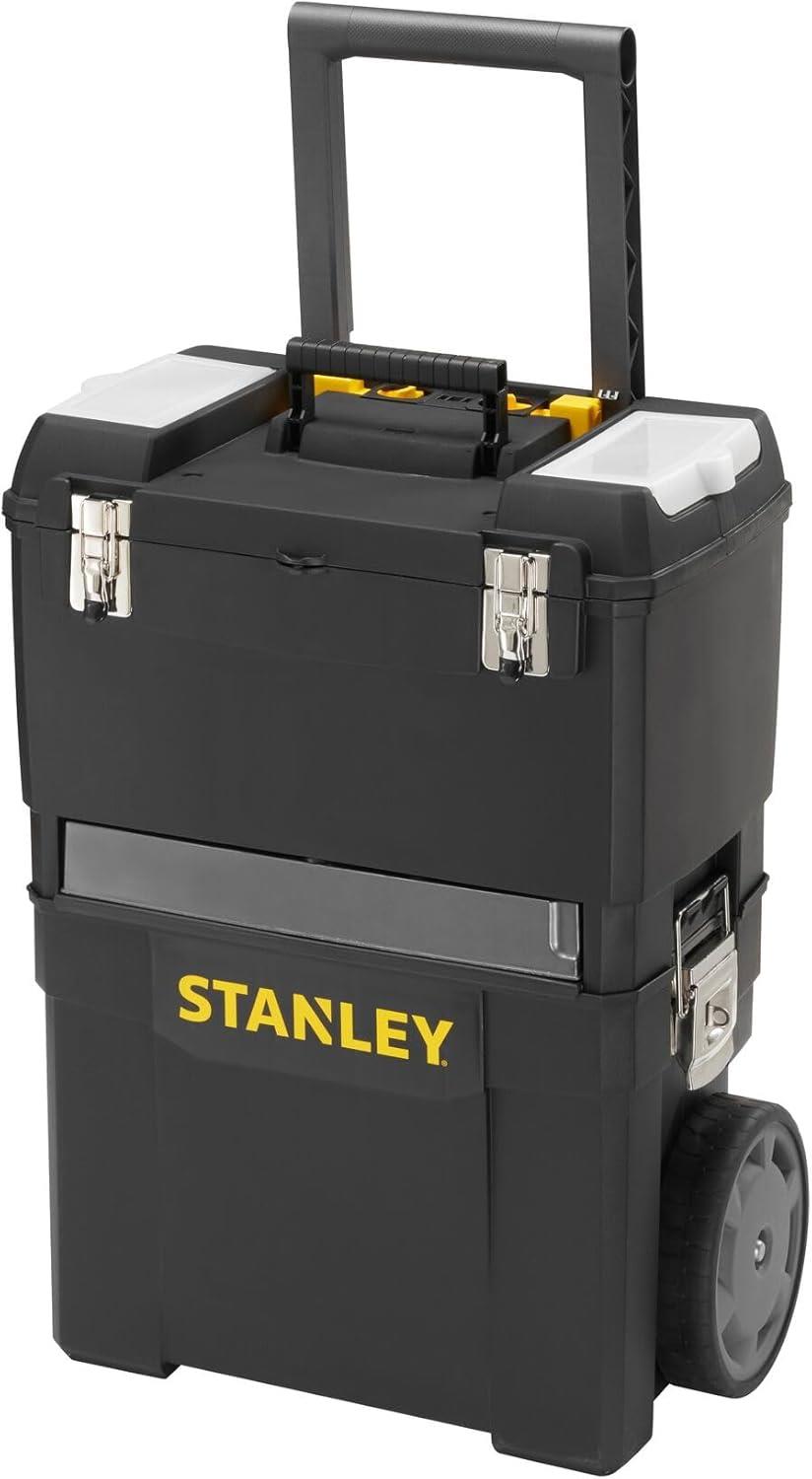 STANLEY Mobile Work Centre Toolbox, 2-in-1 Rolling Workshop with Stackable Units