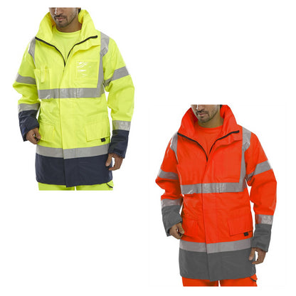 Beeswift BD109 Hi Vis Traffic Jacket Waterproof EN ISO 20471 Class 3 Workwear