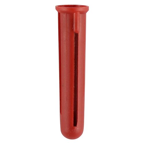 TIMCO Plastic Plugs - Red 30mm Red Pack 100