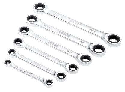 Draper 6PC RATCHET RING SPANNER SET 27741 27741 HI-TORQÂ® Metric Double Ratchet Ring Spanner Set (6 Piece)