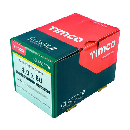 TIMCO Classic Screw PZ2 CSK ZYP 4.0 x 80 Gold Pack 200