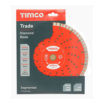 TIMCO Trade Diamond Blade Seg 230 x 22.2 Pack 1