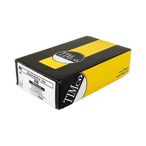 TIMCO Drop In Anchor - BZP M12 Silver Pack 50