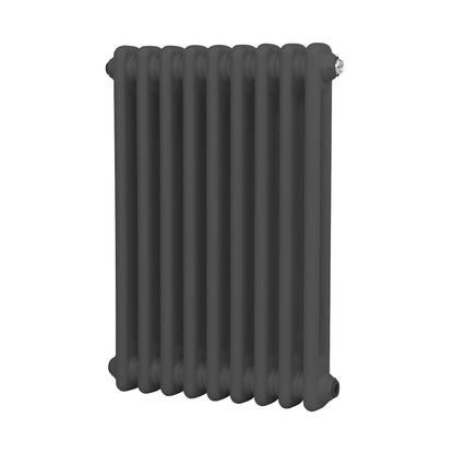 Baridi DH356 Horizontal Traditional 2 Column Radiator 600 x 427mm - Anthracite | Steel | Horizontal traditional two column radiator delivers a BTU