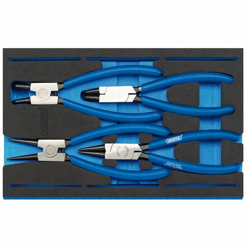 63218 Draper 4PC CIRCLIP PLIER SET IT-EVA5 Pliers Draper (H) Professional Trade DIY Workshop Garage Use