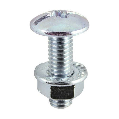 TIMCO Cable Tray Bolt & F/Nut Zinc M6 x 25 Silver Pack 200