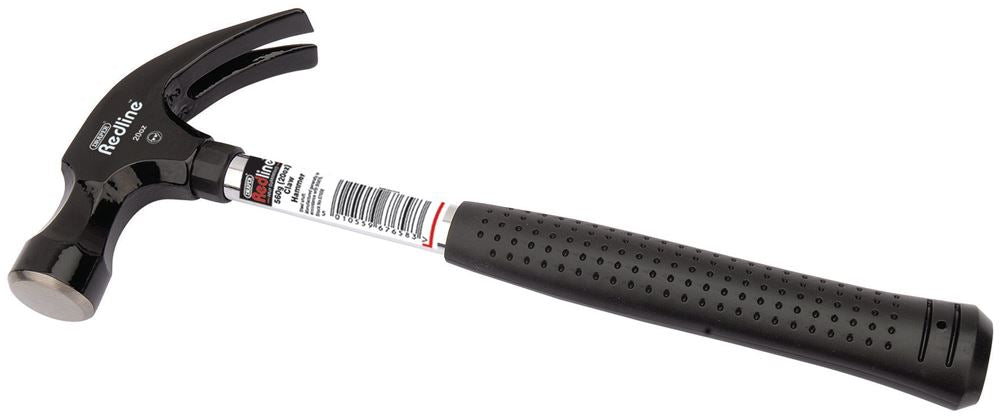 67658 Draper Redline Redline Claw Hammer with Steel Shaft, 560g/20oz RL-CHS Hammers and Mallets Professional Trade DIY Workshop Garage Use