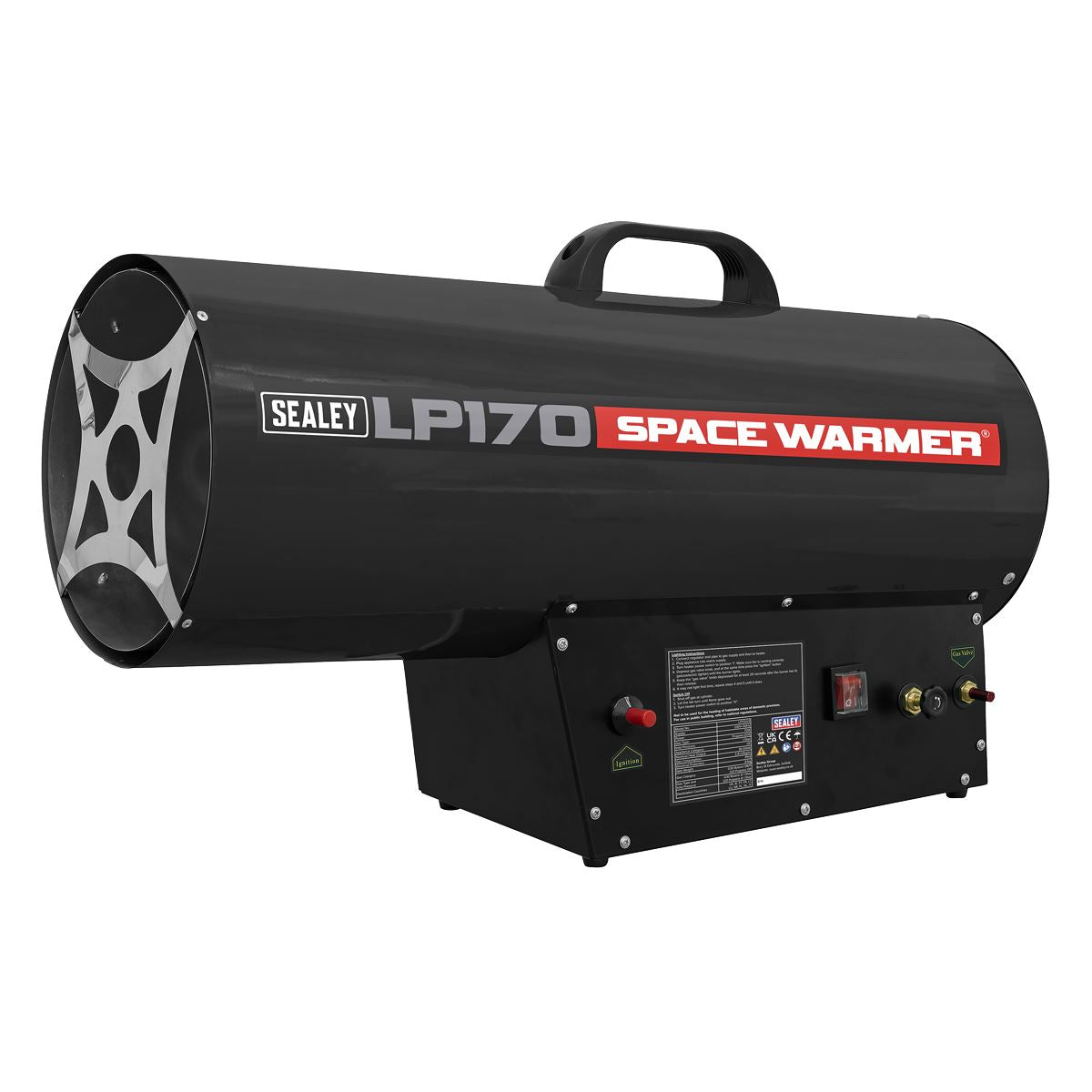 Sealey LP170 Space Warmer Propane Heater 102,000-170,000Btu/hr (30-50kW) | 102,000-170,000Btu/hr(30-50kW), 230V | 102,000-170,000Btu/hr(30-50kW)