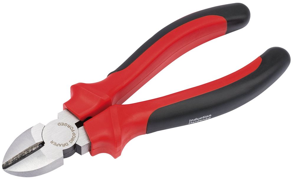 68302 Draper Redline Redline Heavy Duty Diagonal Side Cutter with Soft Grip Handles, Pliers Side and End Cutters Professional Trade DIY Workshop Gar