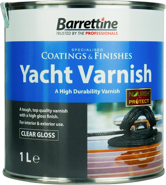 TIMCO Yacht Varnish Clear Gloss Clear 1L Pack 1.0