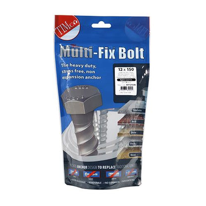 TIMCO Multi-Fix Bolt Hex Head 12.0 x 150 Silver Pack 6