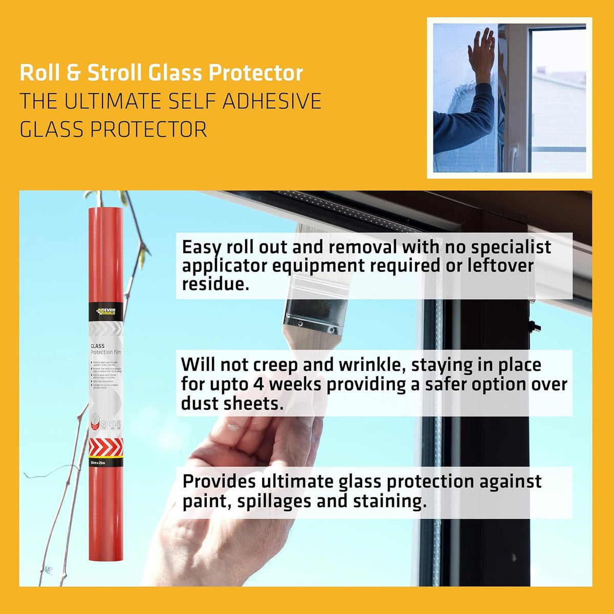 Everbuild Glass Protector Film 600 mm x 25 m