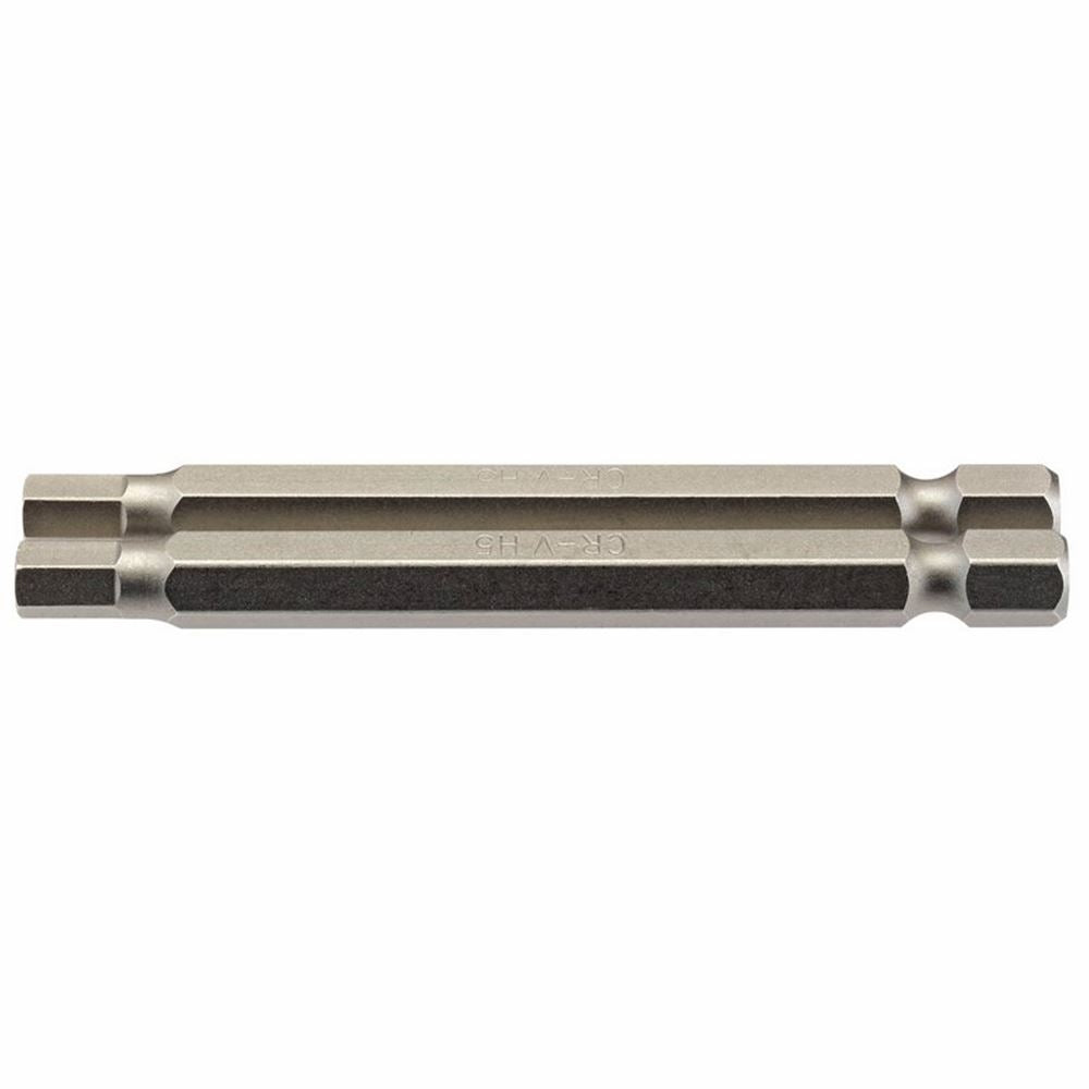 Draper 2PC 75MM 5.0MM HEX S/D.BIT 64322 1/4" hex. Hexagonal E Shank Insert Bits