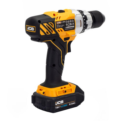 JCB 21-18DD-2XB Drill Driver 2.0Ah 2.4A 18V Cordless Drill Screwdriver