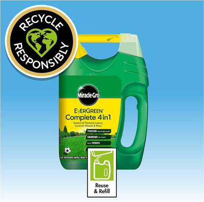 Miracle-Gro 121187 80 m2 EverGreen Complete 4-in-1 Spreader, Lawn Food, Weed & Moss Control