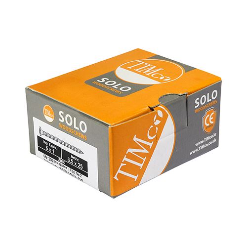 TIMCO Solo Woodscrew PZ3 CSK Zinc 6.0 x 120 Silver Pack 100
