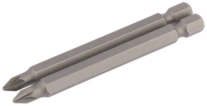 Draper 2PC 75MM NO1 PZ.S/D.BIT 64311 1/4" Hex. PZ TYPE E Shank Insert Bits
