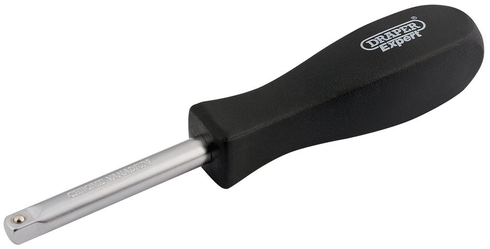 Draper SPINNER HANDLE 1/4DR-PCKD 34515 1/4" Sq. Dr. Spinner Handle (Micro Satin Chrome)