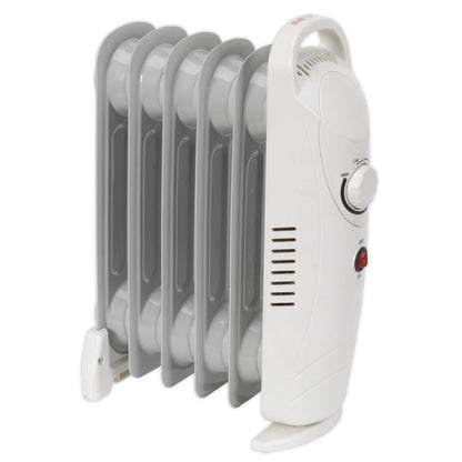 Sealey RD800 6-Element Oil-Filled Mini Radiator 800W/230V | Thermostat, Tip-Over Switch | Oil-filled radiator suitable for office, home, showroom and