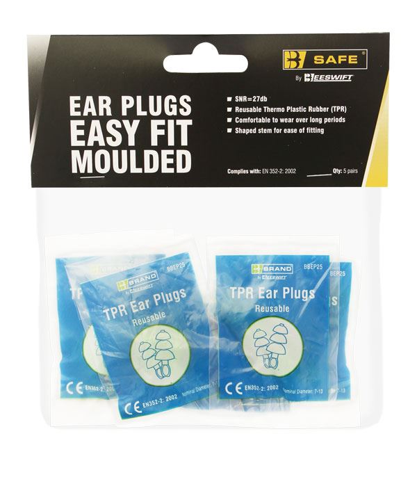 Beeswift - TPR EASY FIT EAR PLUGS PK 5 -