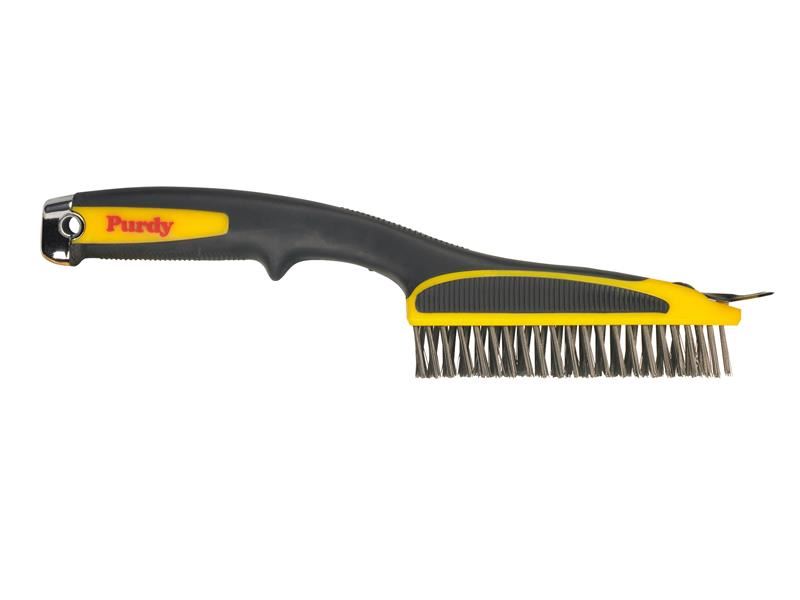 PUR Short Handled Wire Brush 11in