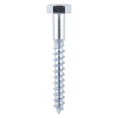 TIMCO Coach Screws Hex Head Silver  - 6.0 x 25 Box OF 250 - 0625CSC