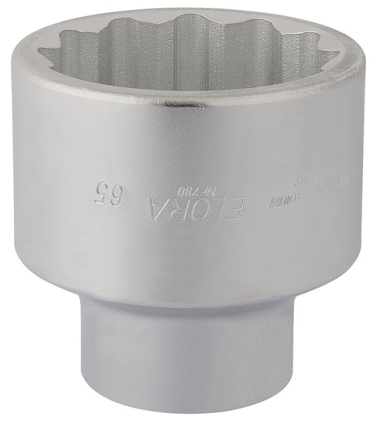 67434 Elora Elora Bi-Hexagon Socket, 1 Sq. Dr., 65mm 780-65 1 Sockets Professional Trade DIY Workshop Garage Use