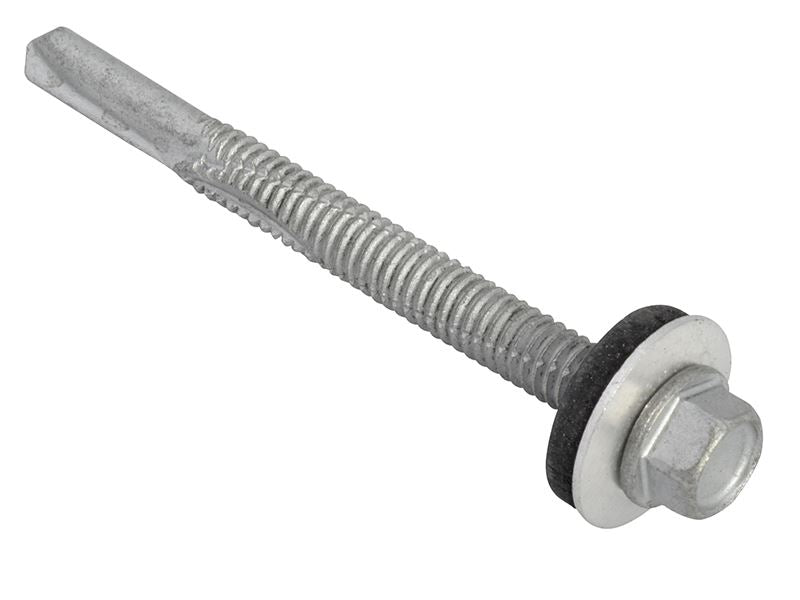 ForgeFix FORTFHH5580 TechFast Hex Head Roofing Screw Self-Drill Heavy Section 5.5 x 80mm Pack 50 |