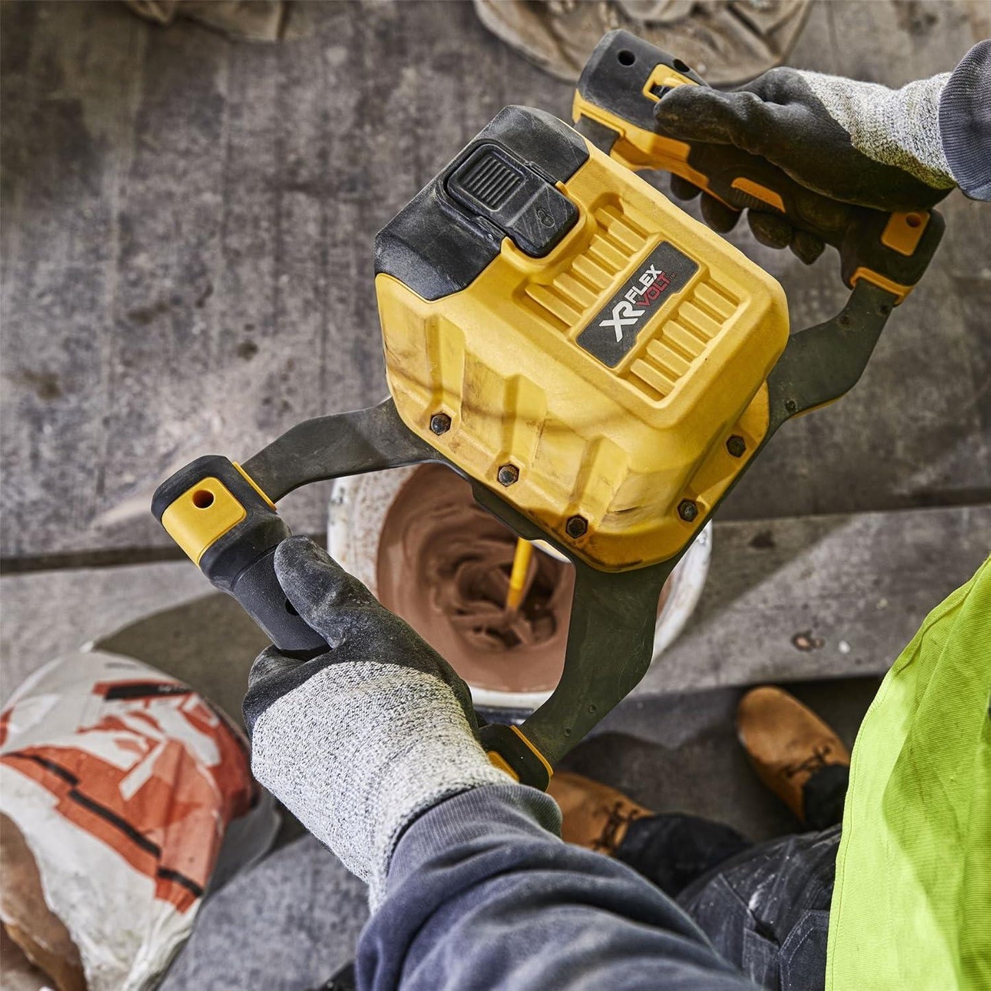 DEWALT 54V XR FlexVolt Paddle Mixer Brushless 2x 3Ah DCD240X2-GB