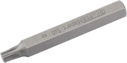 Draper DRAPER TX-STAR BIT T40 X 75MM 33361 Spare 10mm Hex. Insert Bits For Mechanic's Bit Sets
