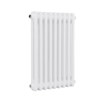 Baridi DH366 Horizontal Traditional 2 Column Radiator 600 x 427mm - White | Steel | Horizontal traditional two column radiator delivers a BTU output