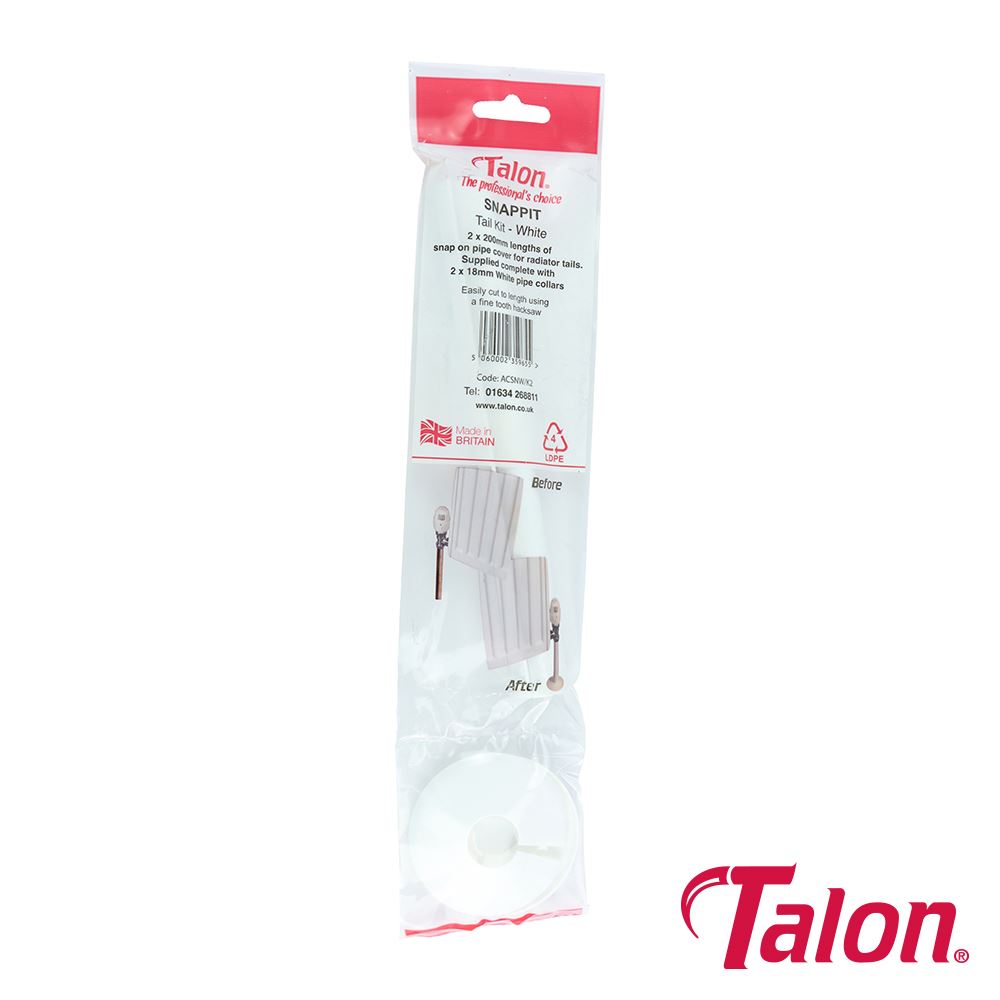 TIMCO Snappit Kit - White 15mm x 200mm x 18mm White Pack 2
