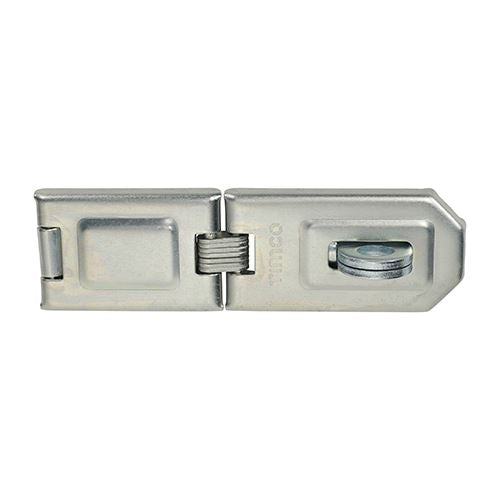 TIMCO Single Hinged Hasp & Staple 160mm Silver Pack 1