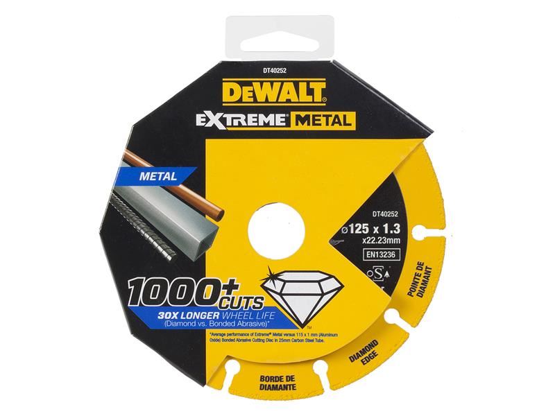 DeWalt Power Tools DT40252 Extreme Diamond Metal Cutting Disc 125 x 22.23 x 1.3mm