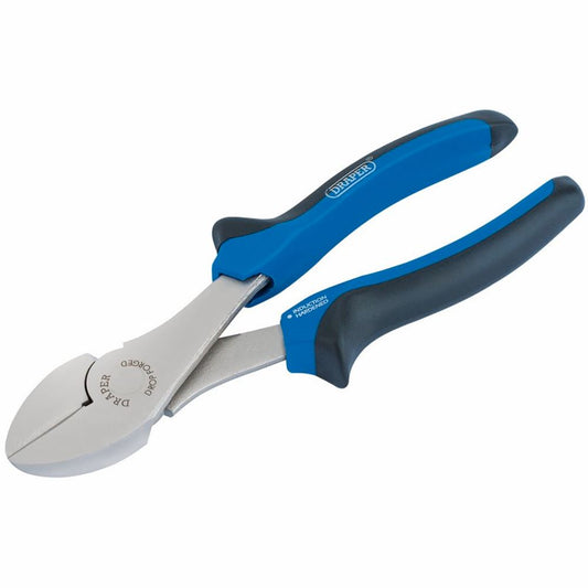 44146 Draper Soft Grip Diagonal Side Cutter, 180mm 1030 Pliers Side Cutter Pliers Professional Trade DIY Workshop Garage Use